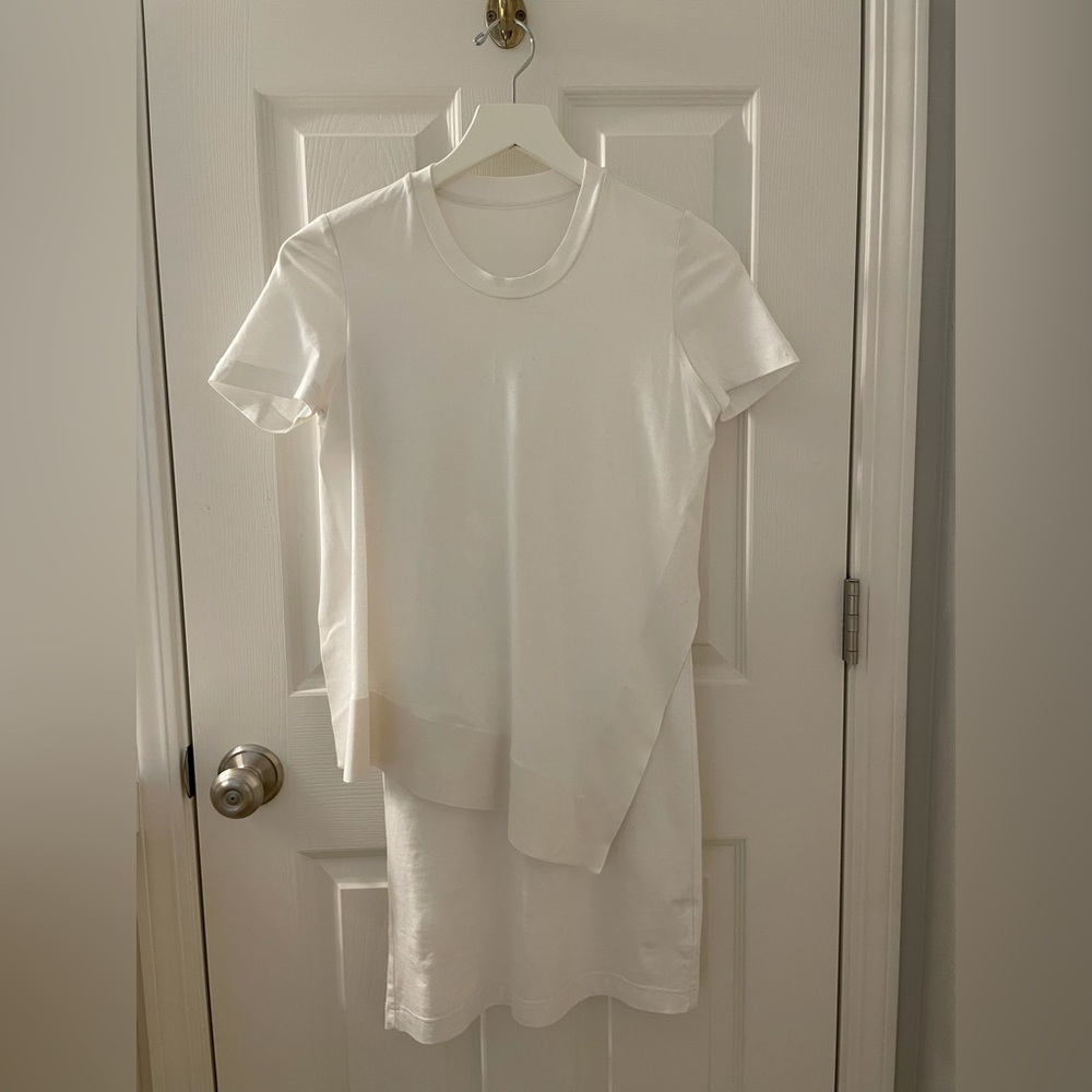 JNBY new white cotton T-shirt dress